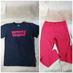 Bundle of Levi's t-shirt and Reserved pants  XL